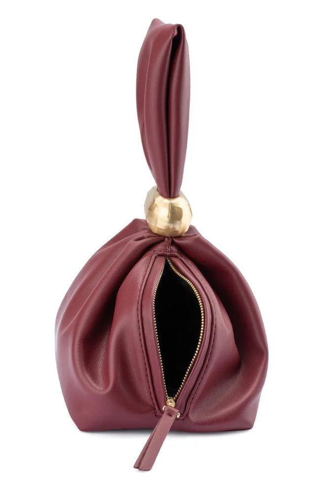 Olga Berg The Lenni Pouch Bag | Burgandy