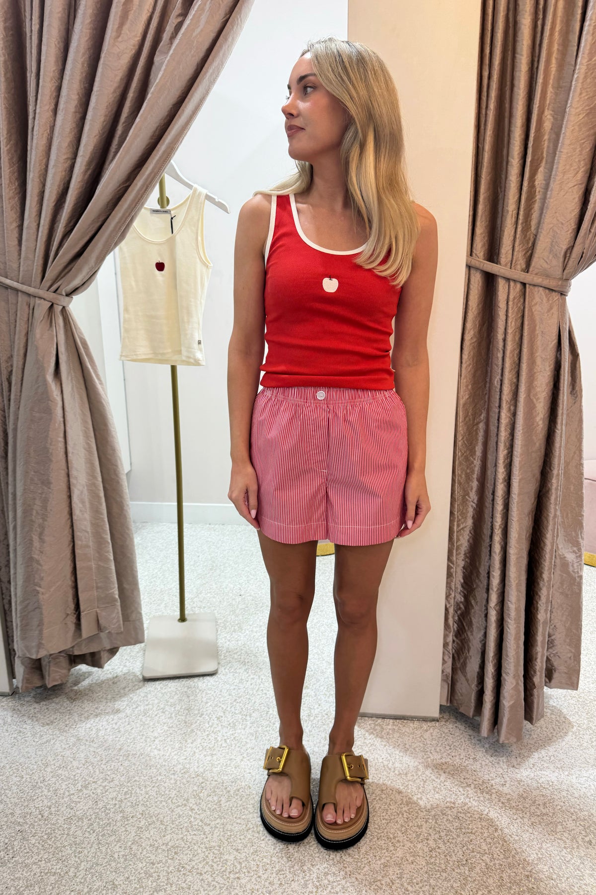 Nude Lucy Anoul Stripe Short | Red