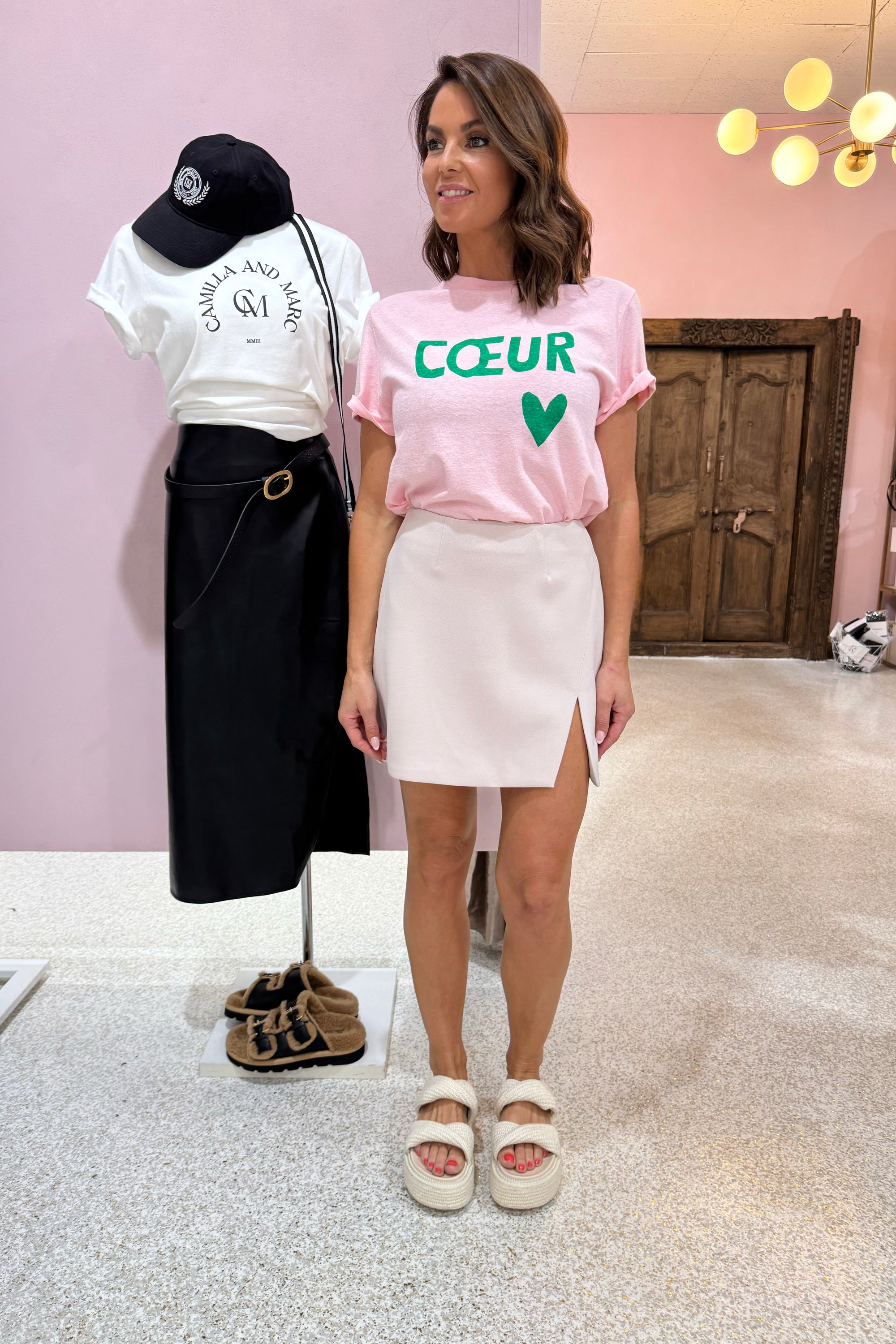Auguste Heart Classic Tee | Pink