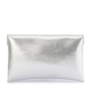 Olga Berg The Antonia Envelope Clutch Bag | Silver