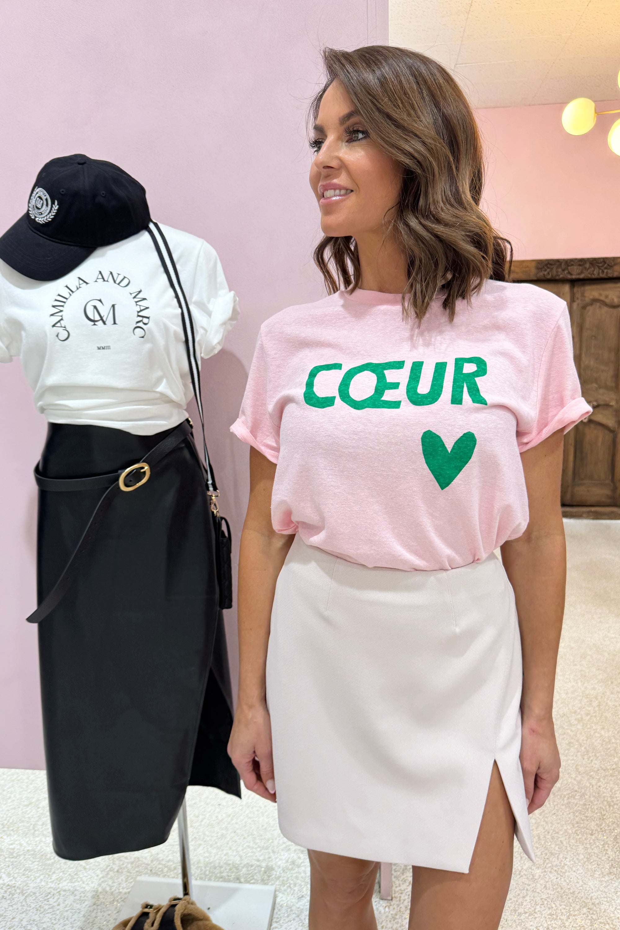 Auguste Heart Classic Tee | Pink