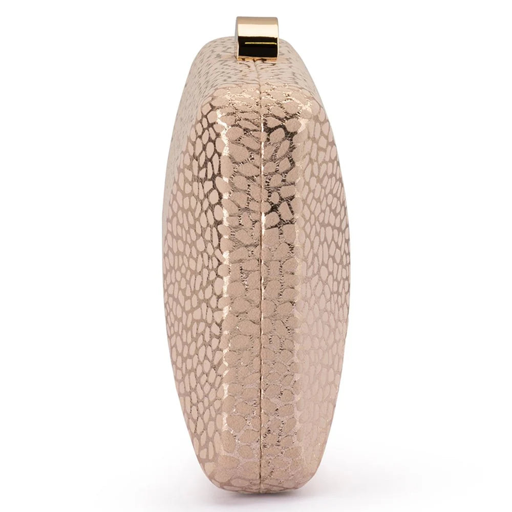 Olga Berg The Frankie Embossd Clutch | Natural