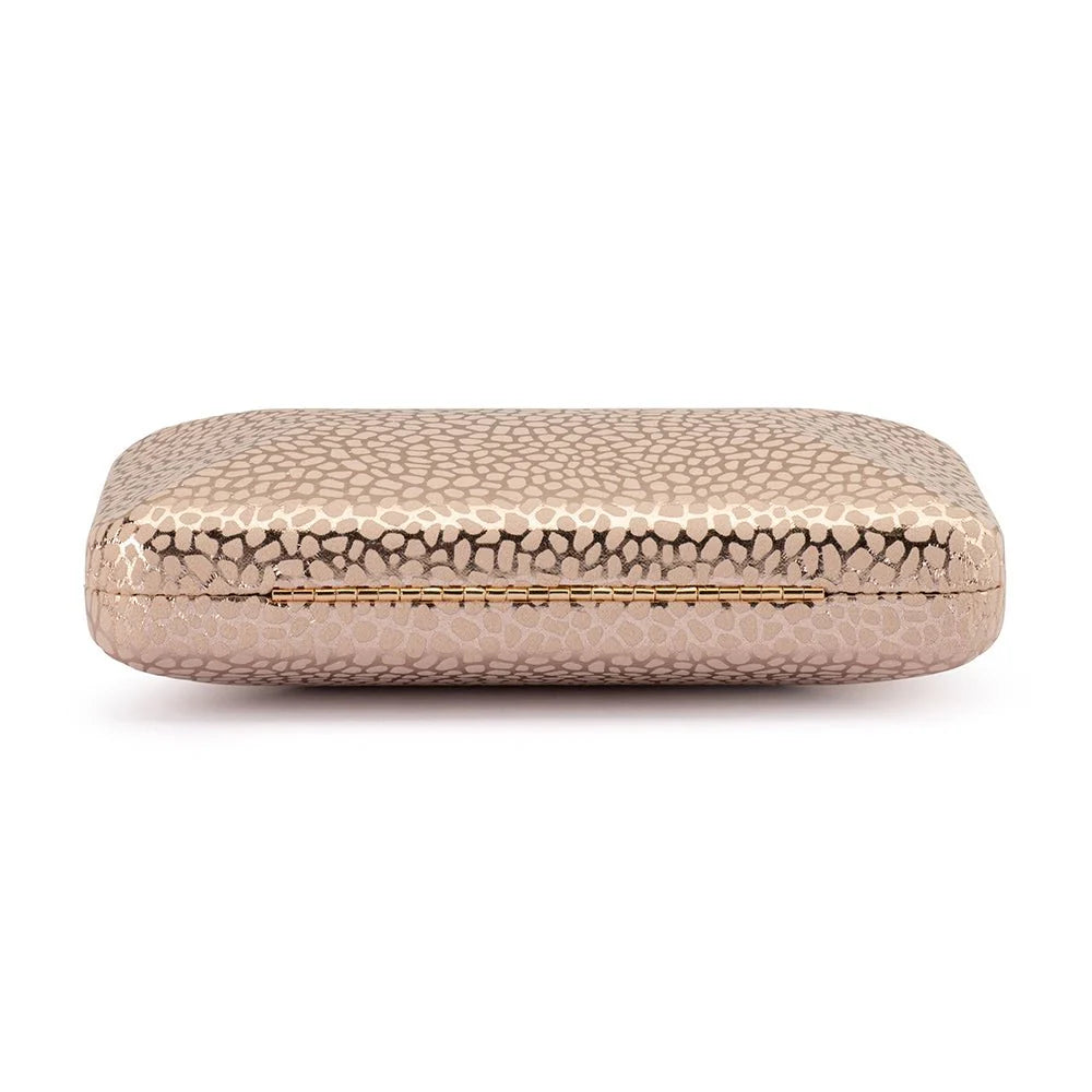 Olga Berg The Frankie Embossd Clutch | Natural