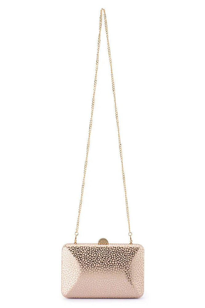 Olga Berg The Frankie Embossd Clutch | Blush