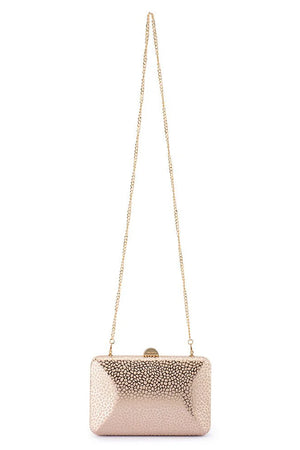 Olga Berg The Frankie Embossd Clutch | Blush