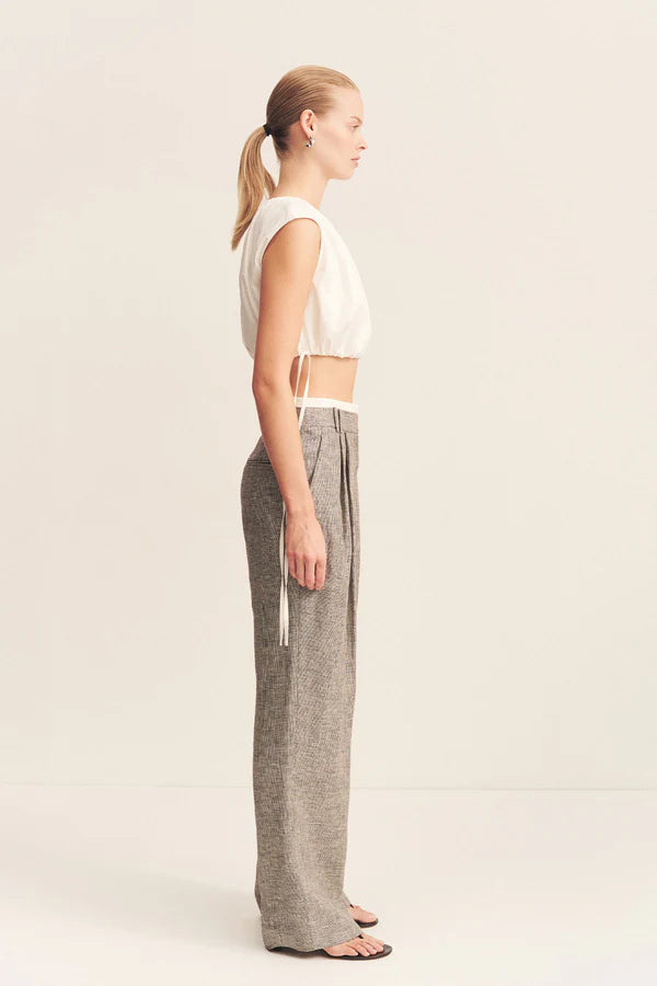 Shona Joy Elliot Double Waist Band Pant | Concrete