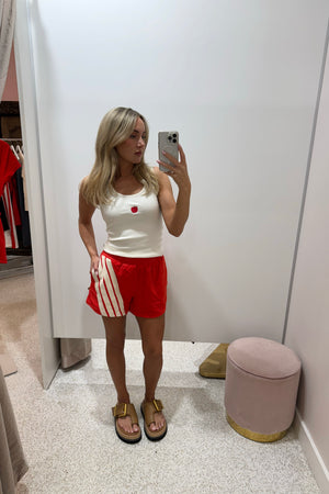 Araminta James Tropiques Terry Short | Apple Red