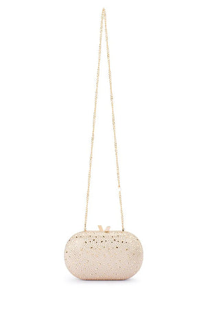 Olga Berg The Faye Oval Clutch | Gold