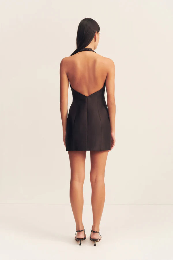 Shona Joy Otis Tailored Wrap Mini Dress | Black - Fifi & Annie Shona Joy Otis Tailored Wrap Mini Dress | Black - Fifi & Annie