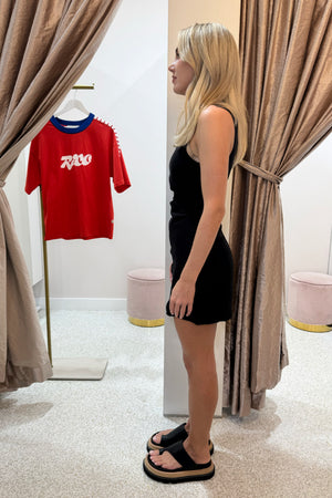 Nude Lucy Lotta Linen Mini Dress | Black