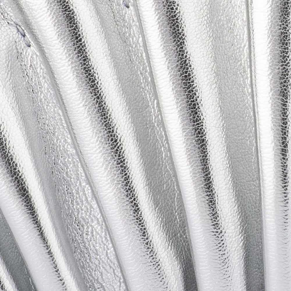 Olga Berg The Hollie Pleated Clutch Bag | Silver
