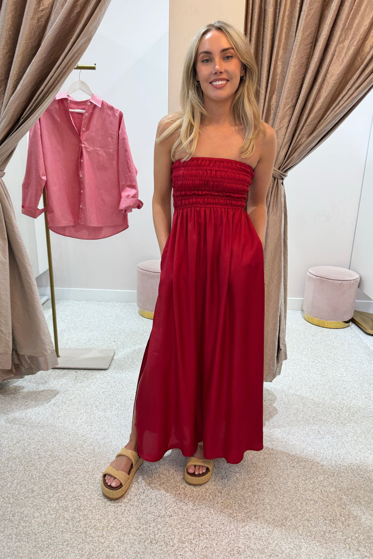 Nude Lucy Zuri Tencel Maxi Dress | Crimson