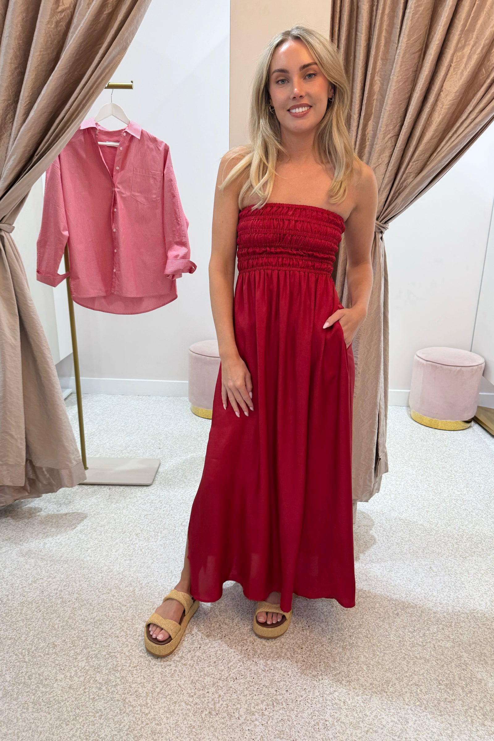 Nude Lucy Zuri Tencel Maxi Dress | Crimson