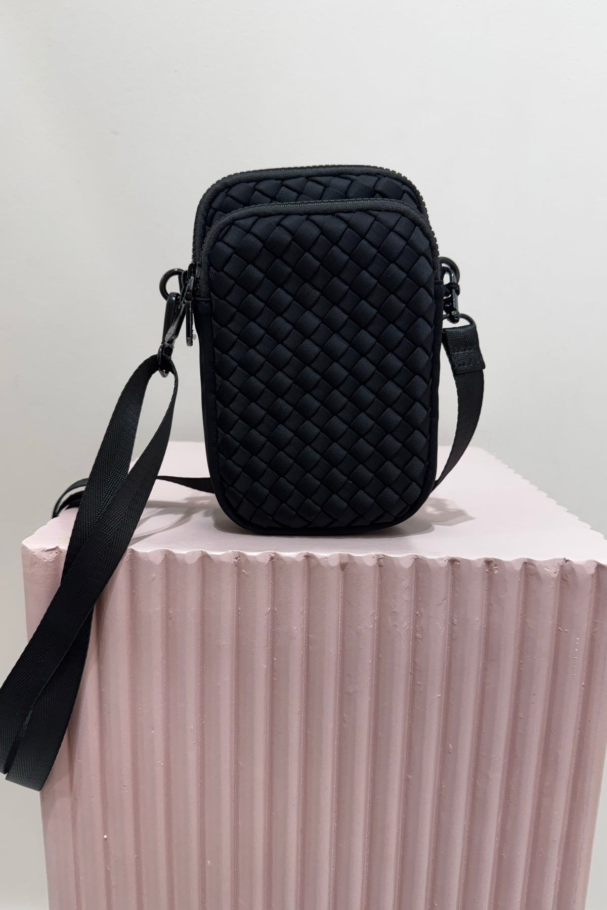 Sol And Selene Divide And Conquer Woven Cross Body Bag | Black