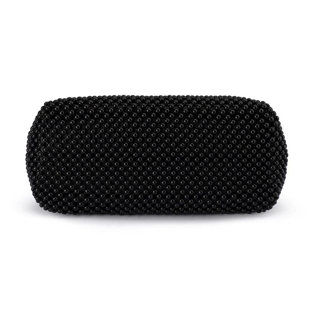 Olga Berg The Mimi Ball Mesh Frame Bag | Black