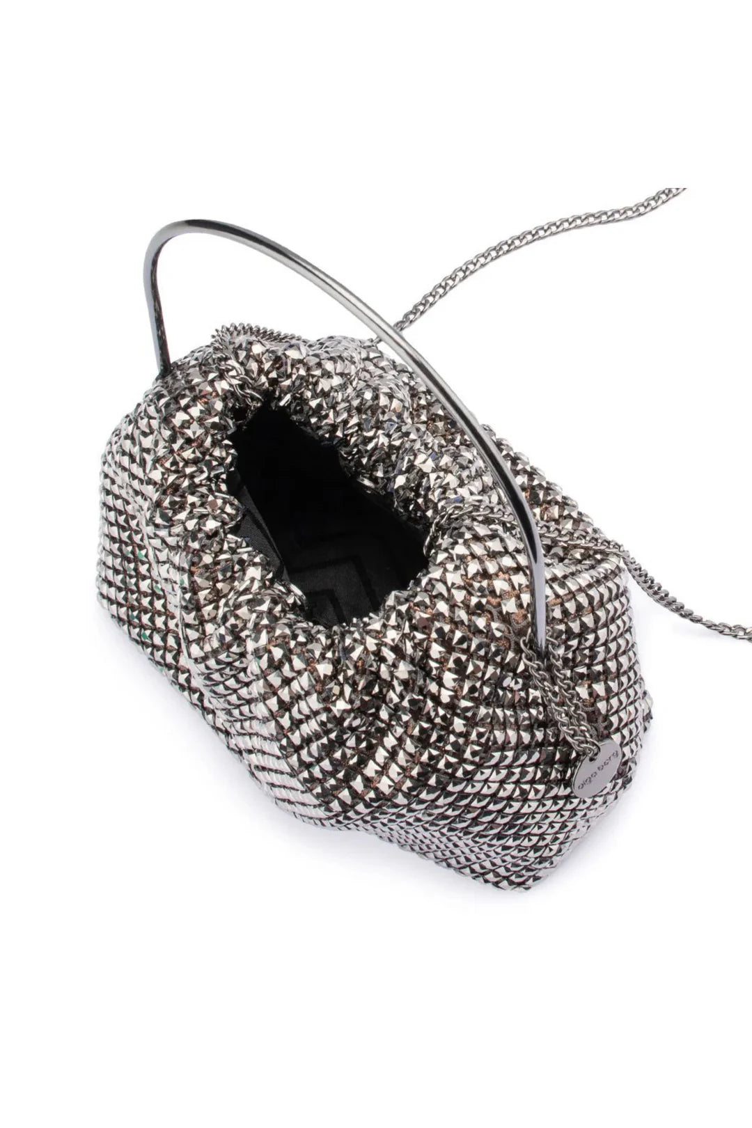 Olga Berg The Whitney Crystal Top Handle Clutch Bag | Bronze