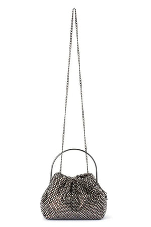 Olga Berg The Whitney Crystal Top Handle Clutch Bag | Bronze