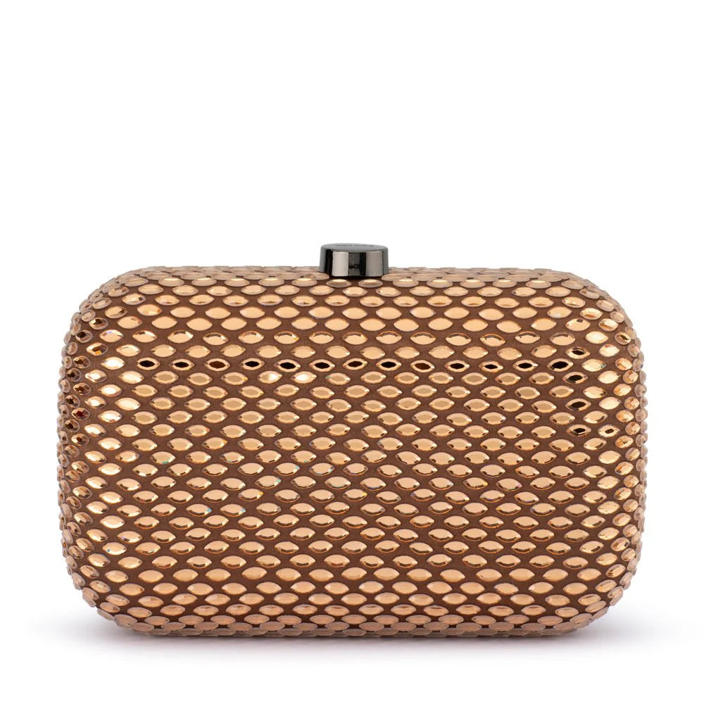 Olga Berg The Brooks Hotfix Clutch | Copper