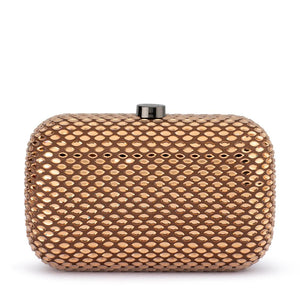 Olga Berg The Brooks Hotfix Clutch | Copper