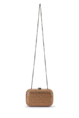 Olga Berg The Brooks Hotfix Clutch | Copper