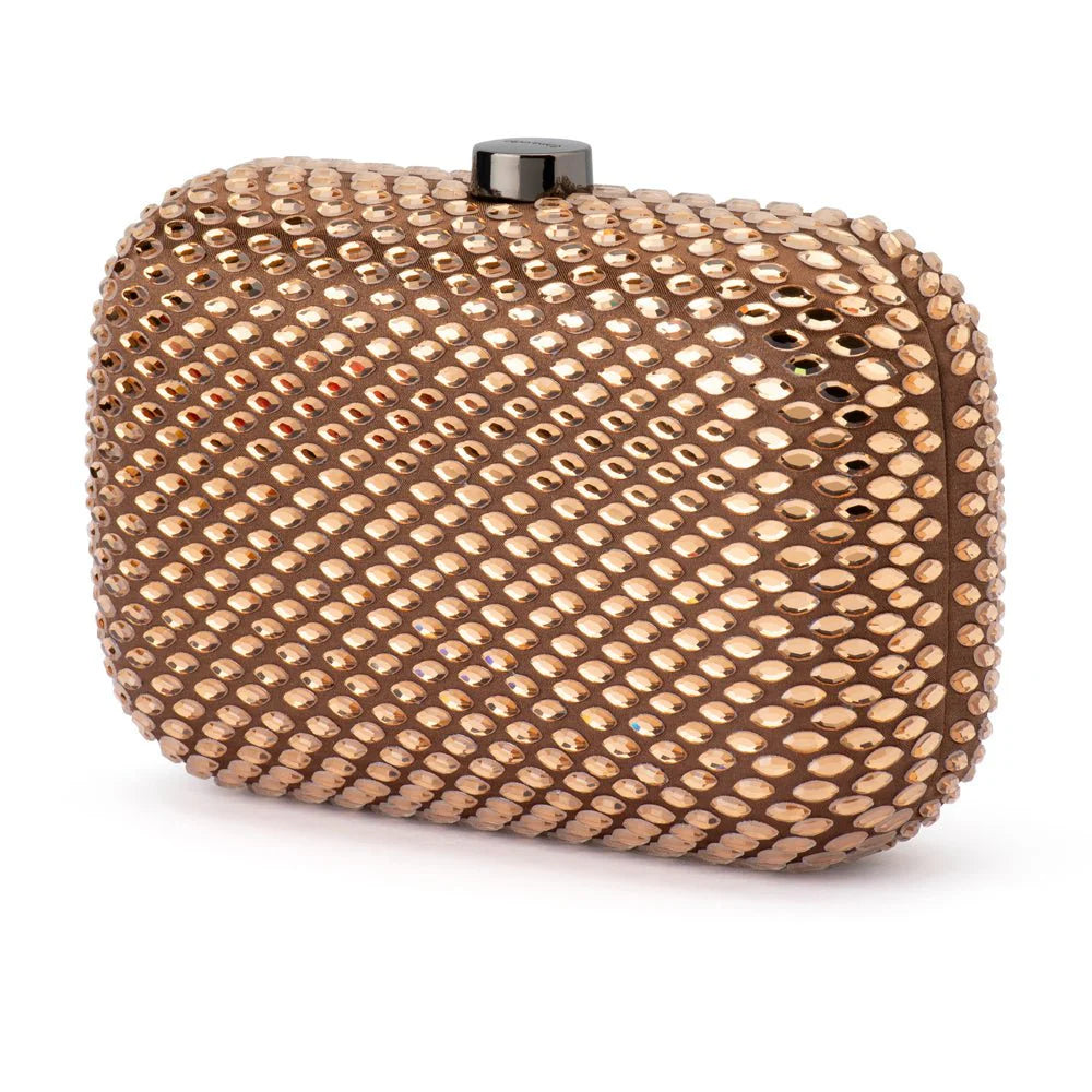 Olga Berg The Brooks Hotfix Clutch | Copper