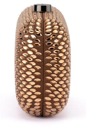 Olga Berg The Brooks Hotfix Clutch | Copper