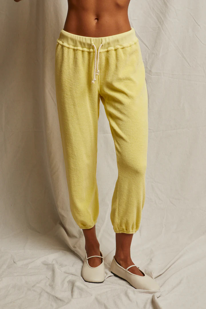 Perfect White Tee Gogo Loop Terry Jogger | Banana