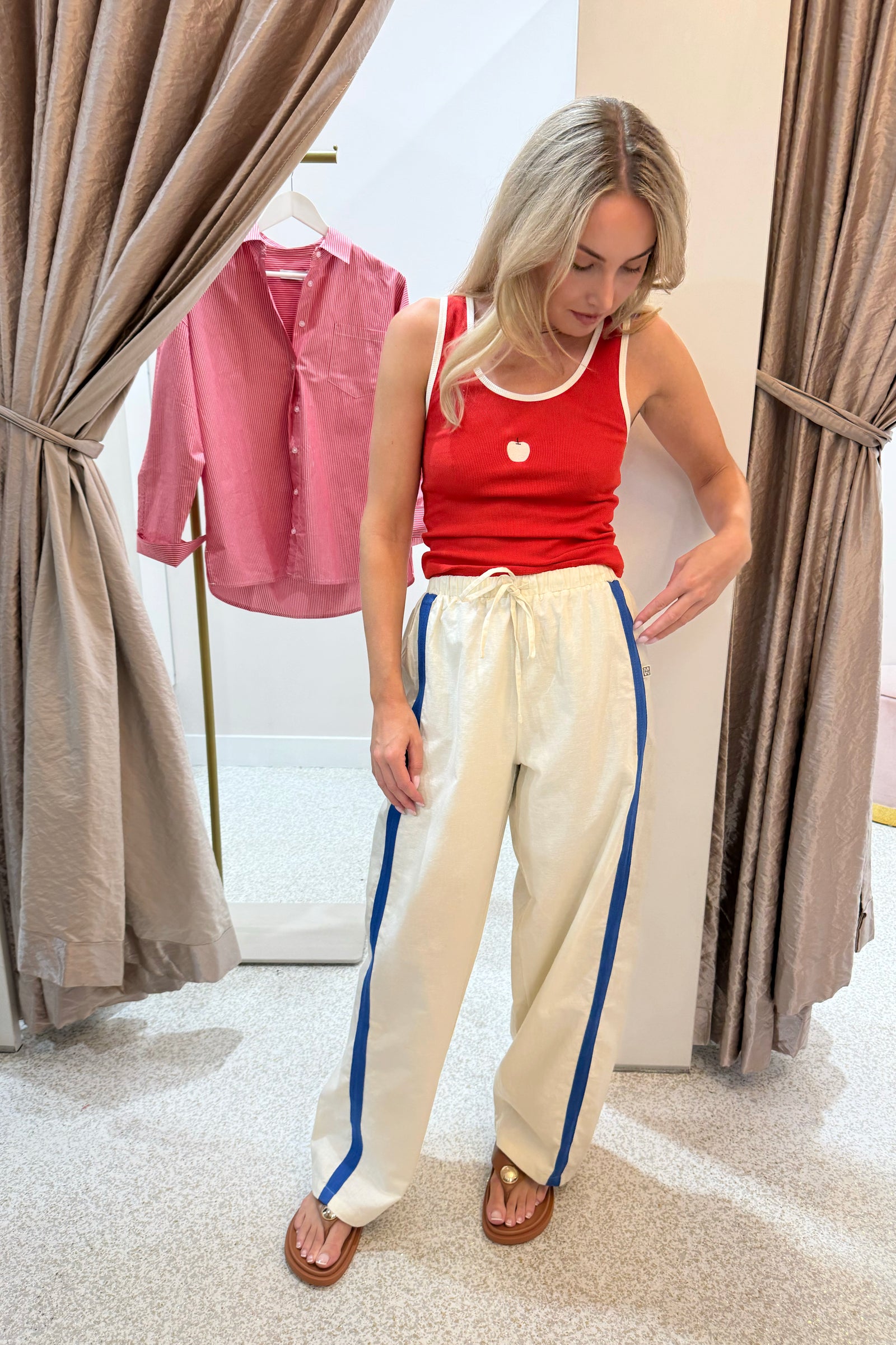 Araminta James Rico Linen Pant | Natural