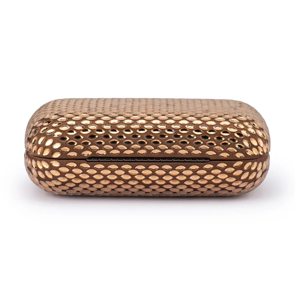 Olga Berg The Brooks Hotfix Clutch | Copper