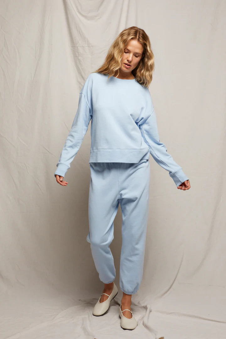 Perfect White Tee Johnny French Terry Easy Sweat Pant | Sky Blue