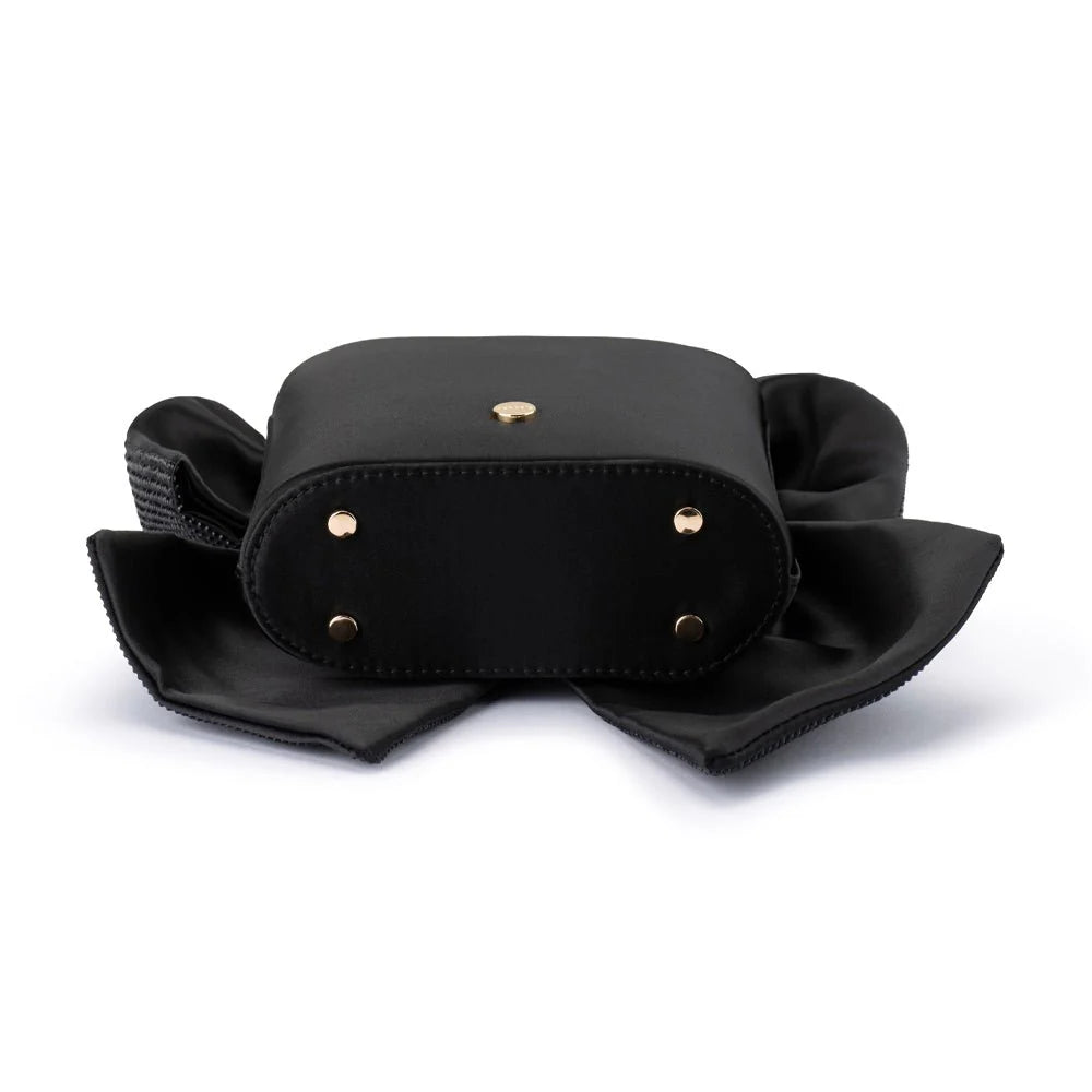 Olga Berg The Drew Crystal Bow Bag | Black