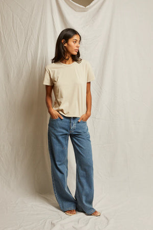Perfect White Tee Harley Boxy Crew Tee | Putty