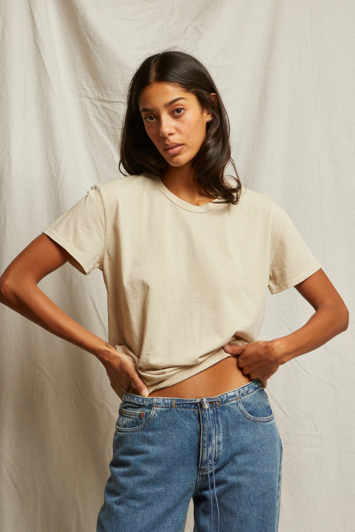 Perfect White Tee Harley Boxy Crew Tee | Putty