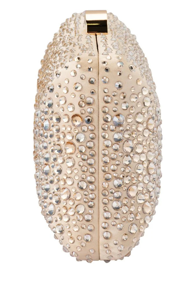 Olga Berg The Kira Hotfix Clutch | Champagne