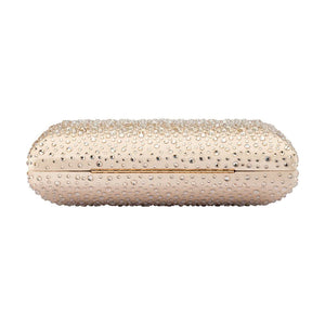 Olga Berg The Kira Hotfix Clutch | Champagne