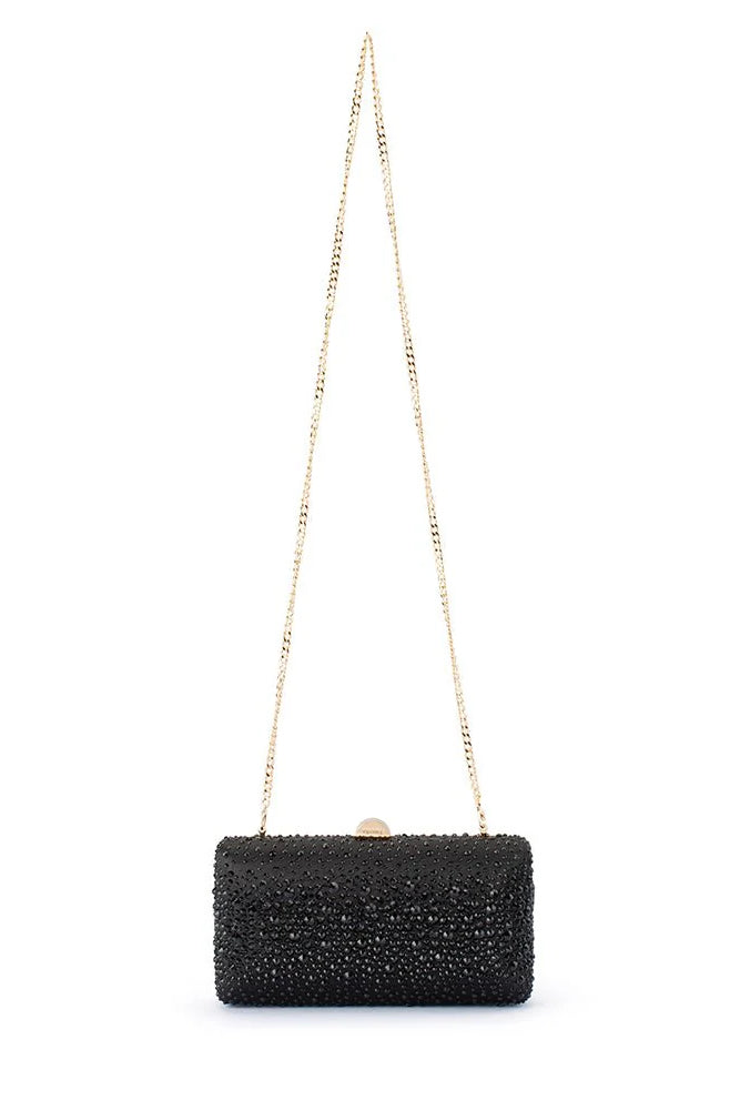 Olga Berg The Kira Hotfix Clutch | Black