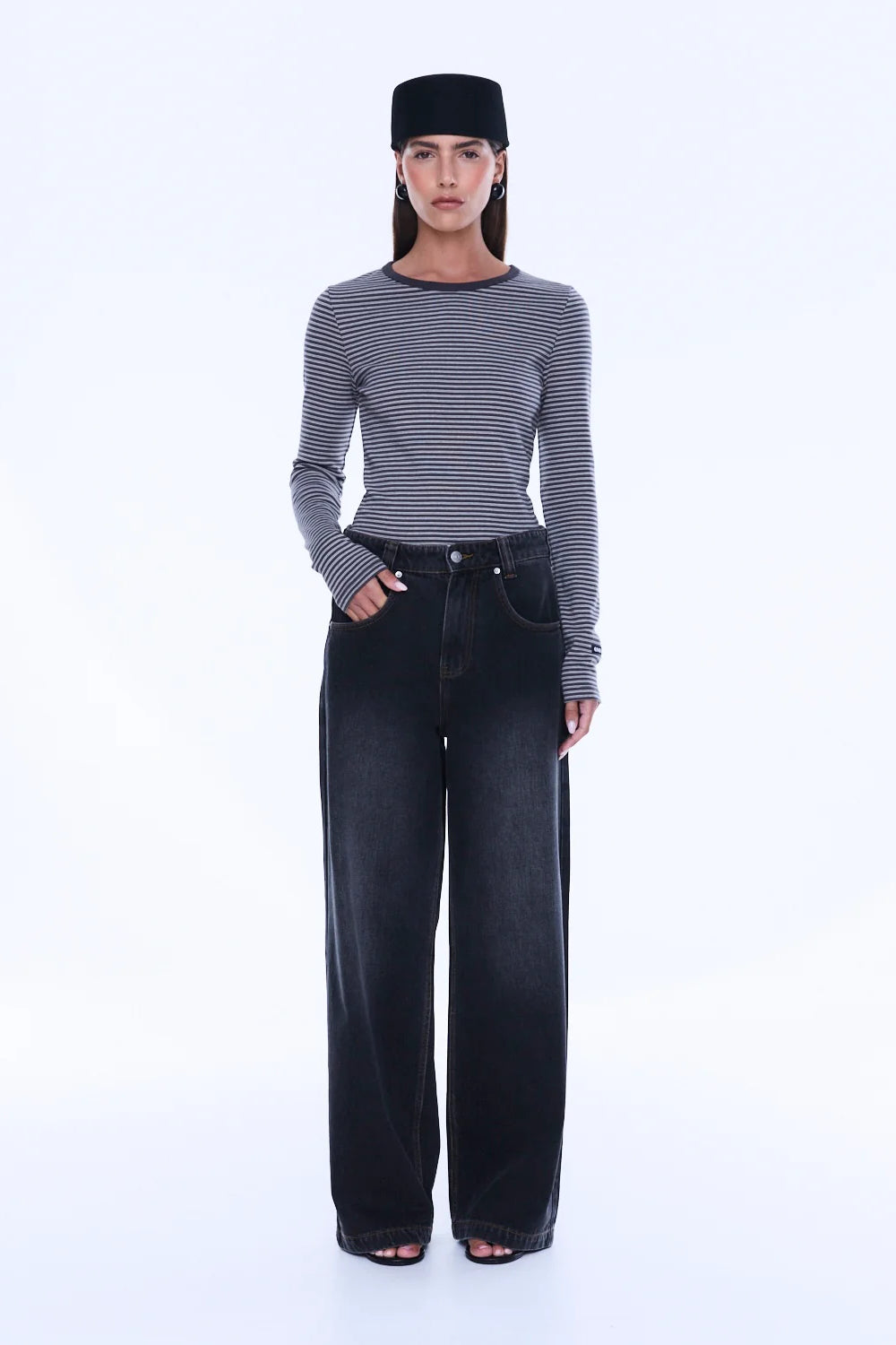 Ena Pelly Georgia Denim Jean | Black Wash