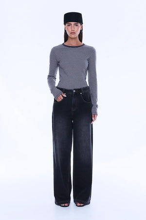 Ena Pelly Georgia Denim Jean | Black Wash