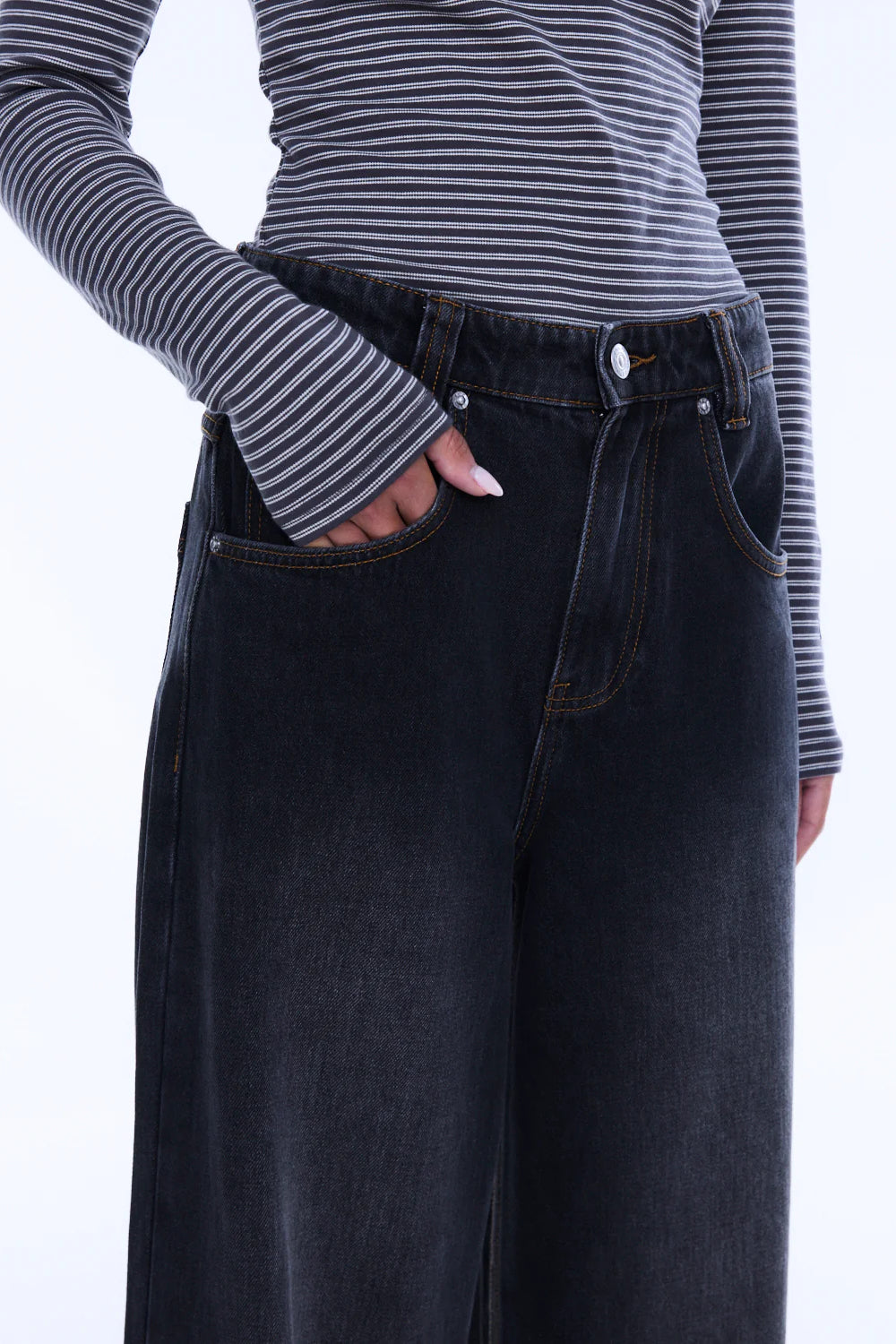 Ena Pelly Georgia Denim Jean | Black Wash