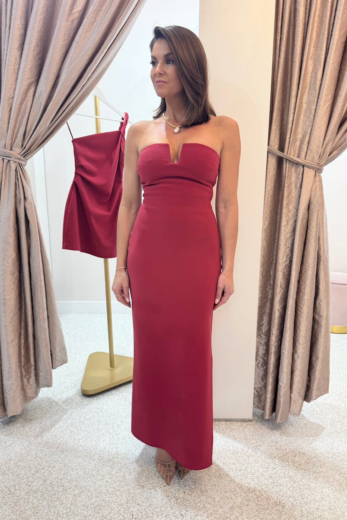 Bec + Bridge Rafi Strapless Dress | Cherry