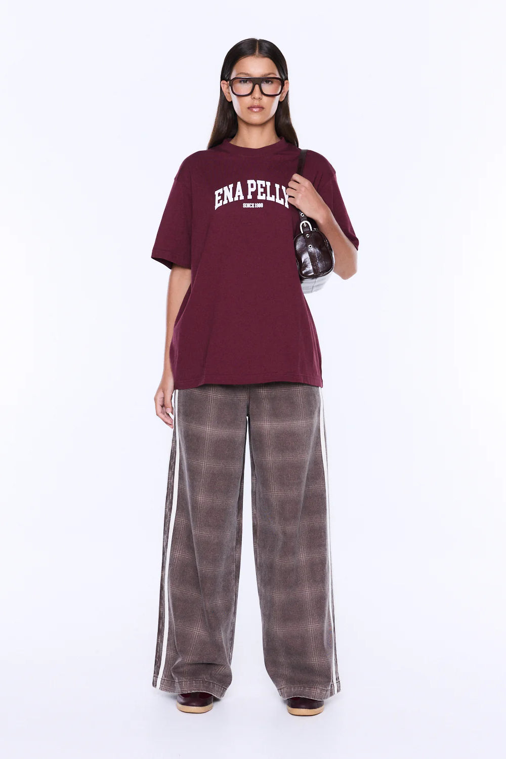 Ena Pelly Ivy Relaxed Tee | Burgundy