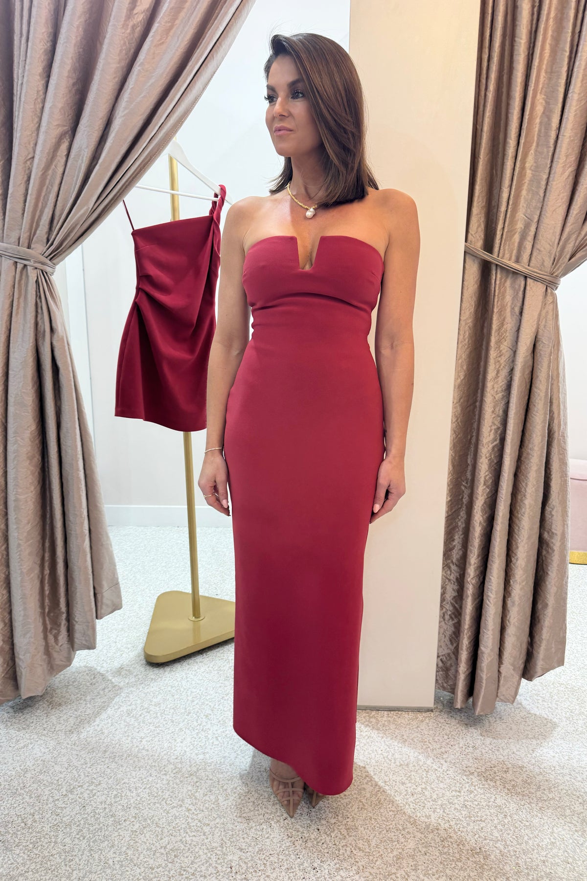 Bec + Bridge Rafi Strapless Dress | Cherry