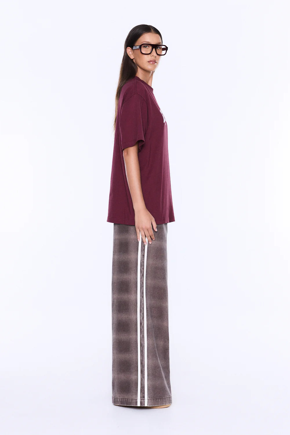 Ena Pelly Ivy Relaxed Tee | Burgundy