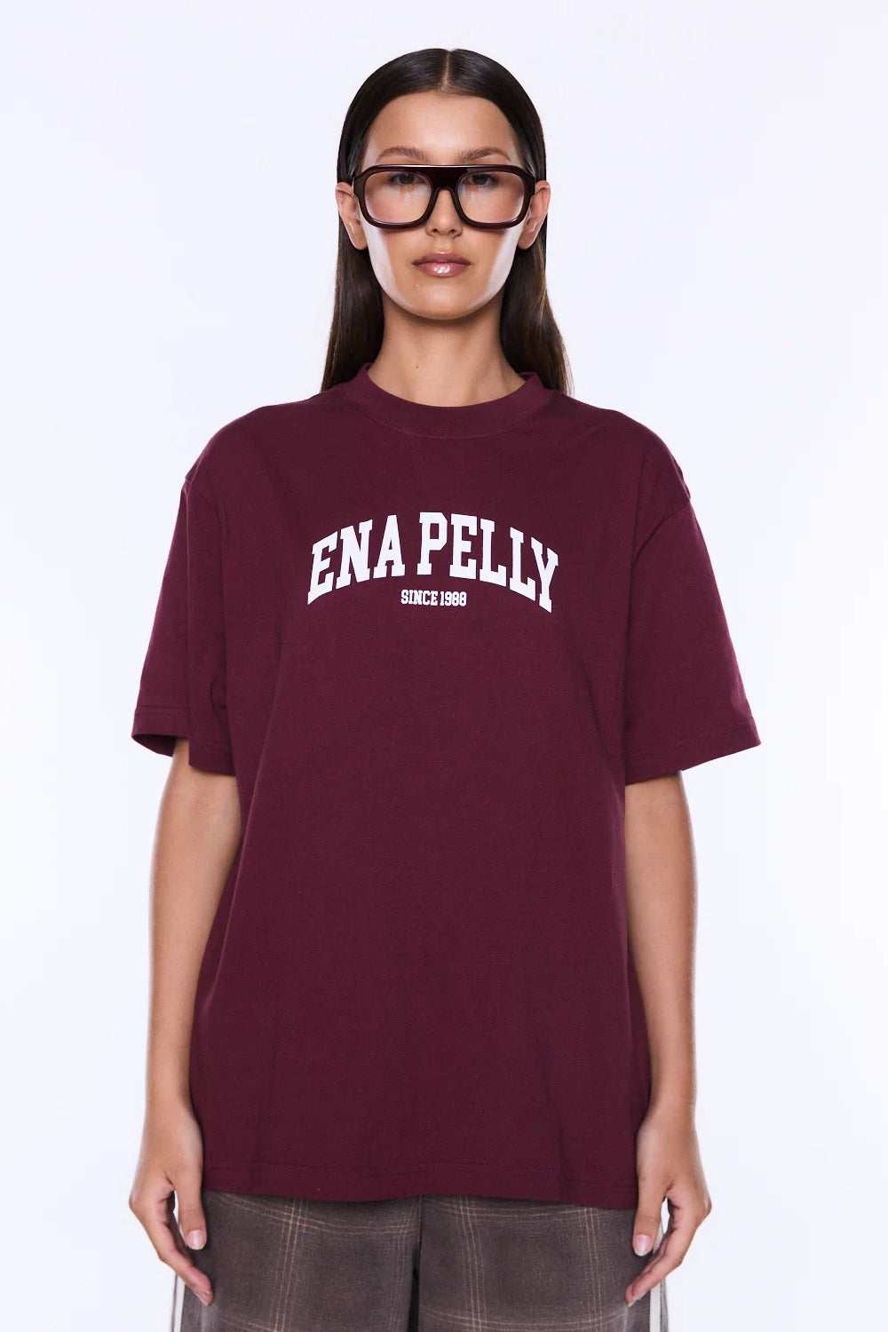 Ena Pelly Ivy Relaxed Tee | Burgundy