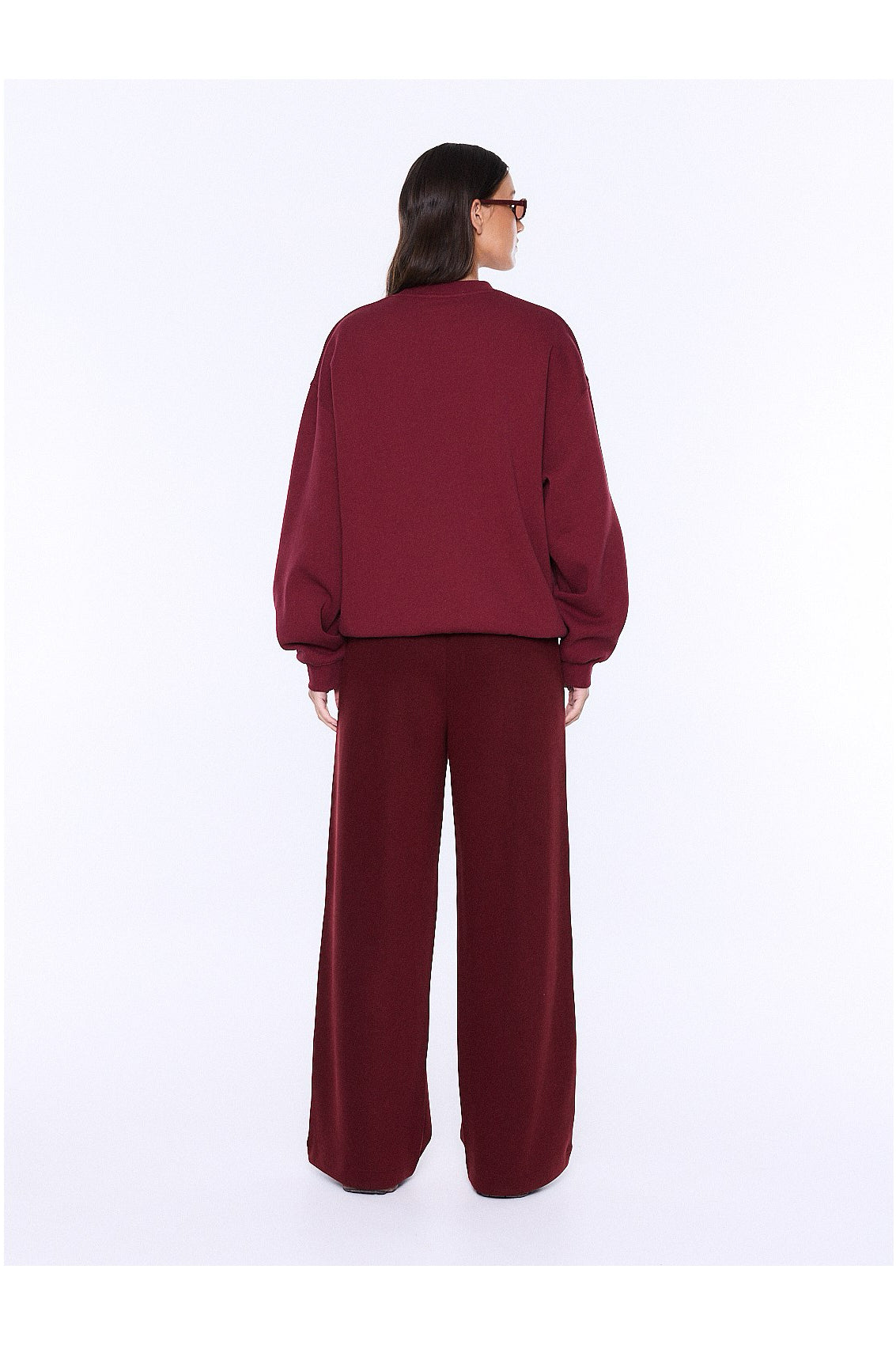Ena Pelly Mila Oversized Sweater | Burgundy