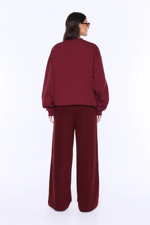 Ena Pelly Mila Oversized Sweater | Burgundy