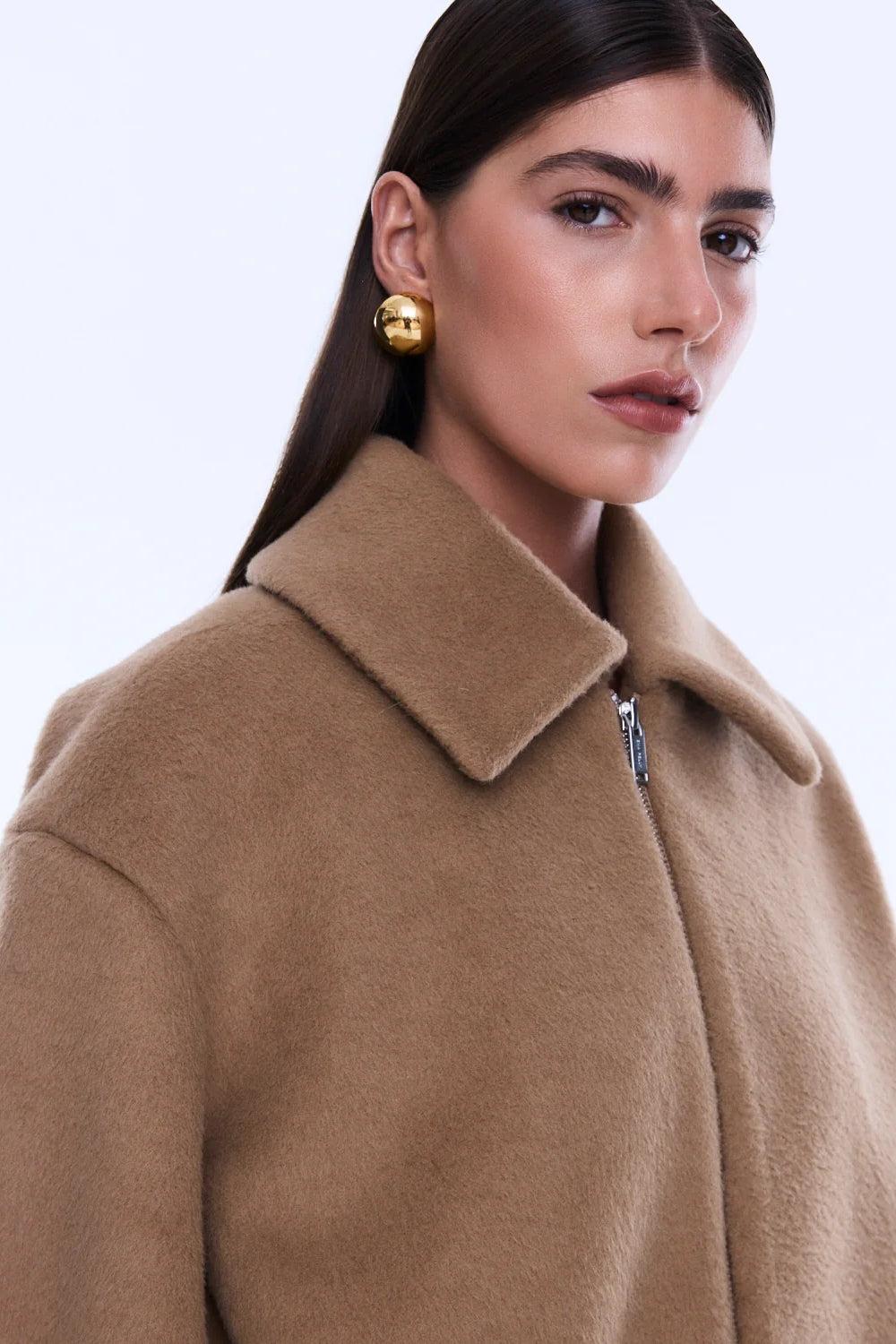 Ena Pelly Maeve Wool Blend Bomber | Grey