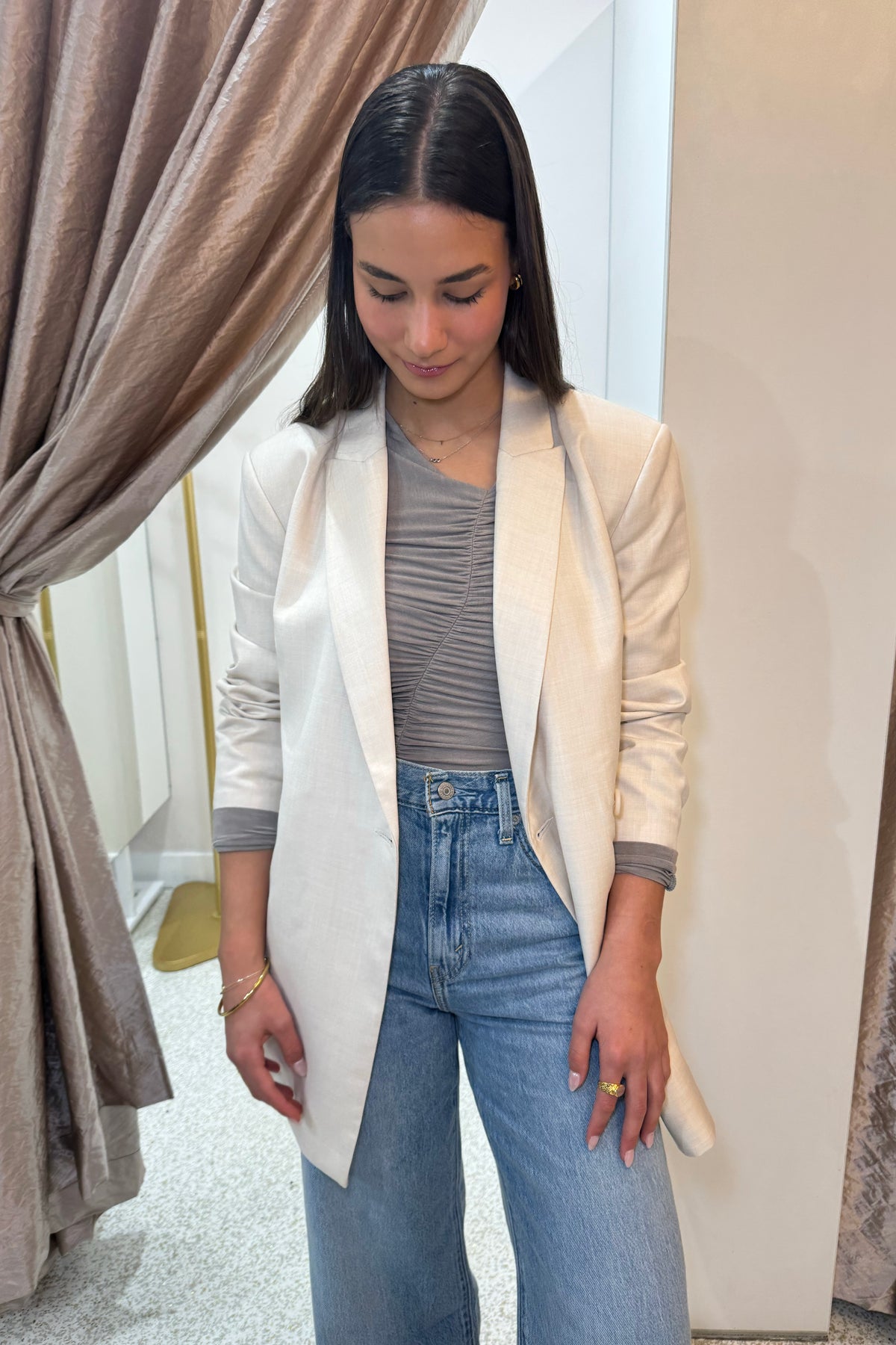 Shona Joy Asher Hourglass Blazer | White Swan