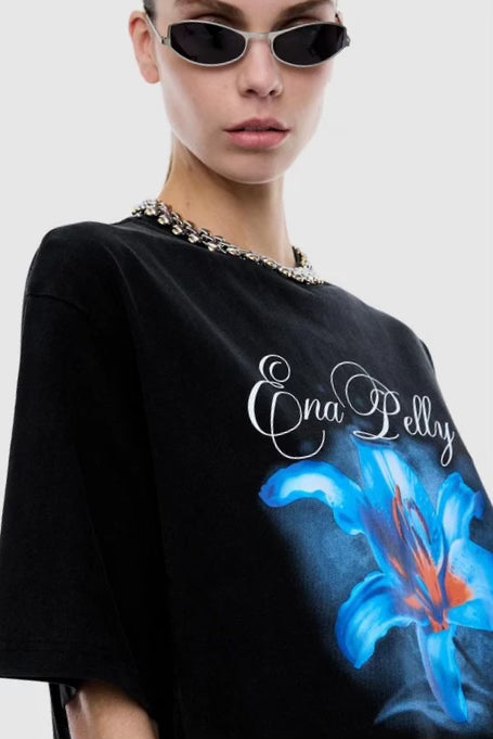 Ena Pelly Lily Tee | Washed Black