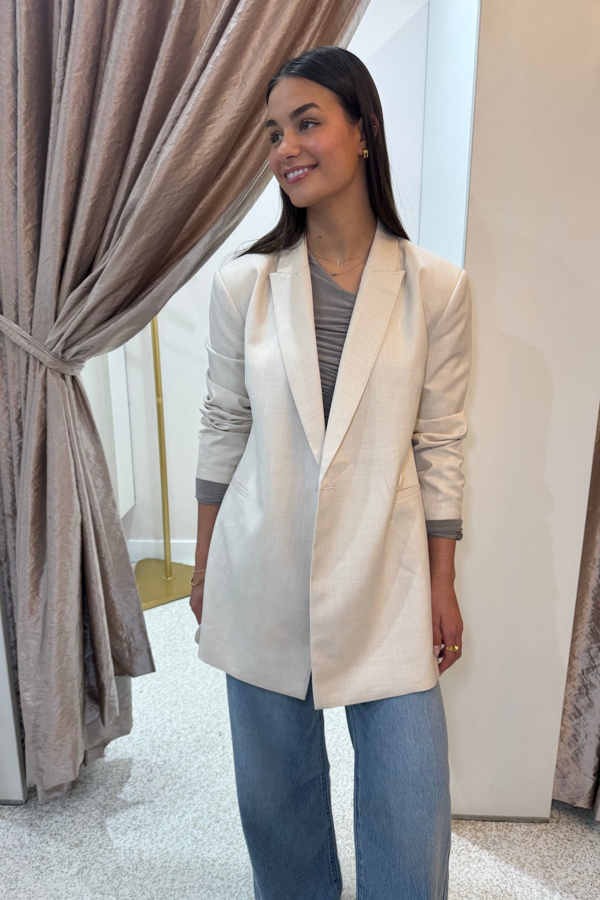 Shona Joy Asher Hourglass Blazer | White Swan
